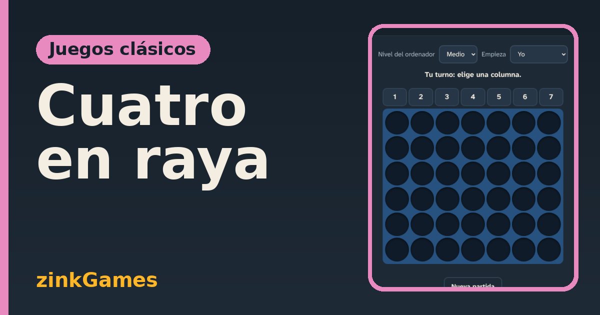 Captura del juego Cuatro en raya: El clásico cuatro en raya contra el ordenador, con tres niveles y a elegir quién…