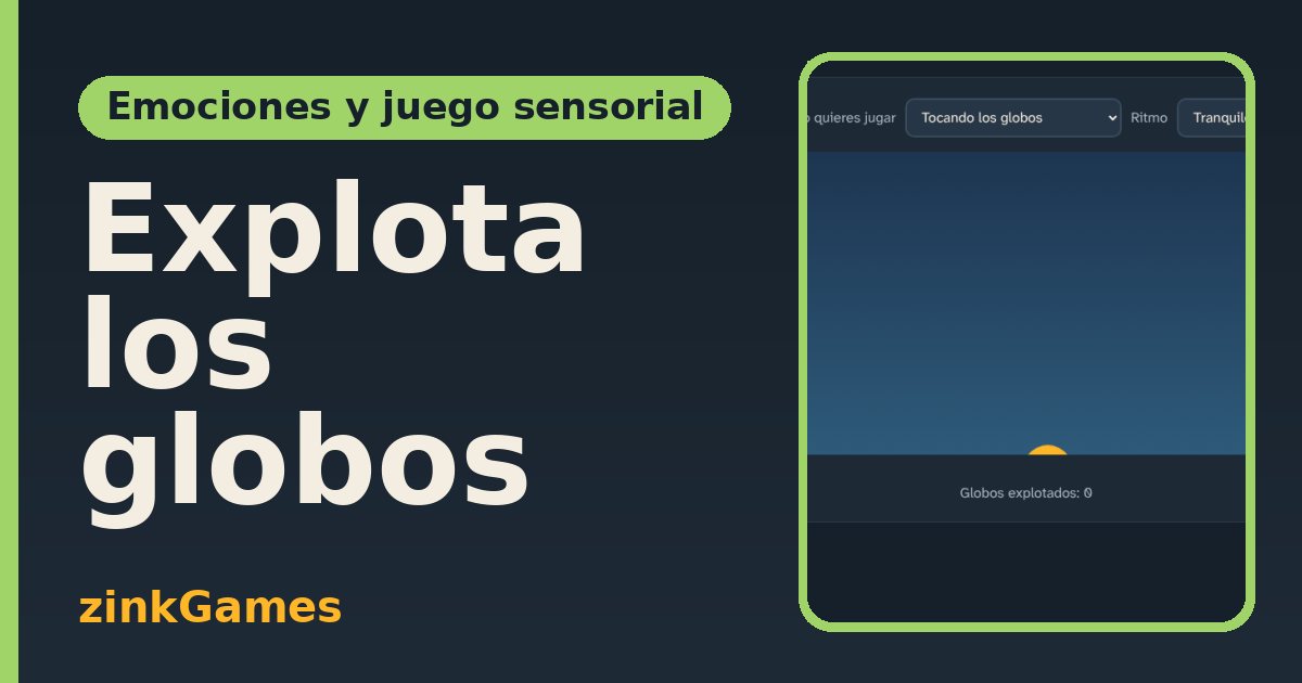 Captura del juego Explota los globos: Explota globos de colores que suben despacio, con ratón, dedo o con un solo botón por…