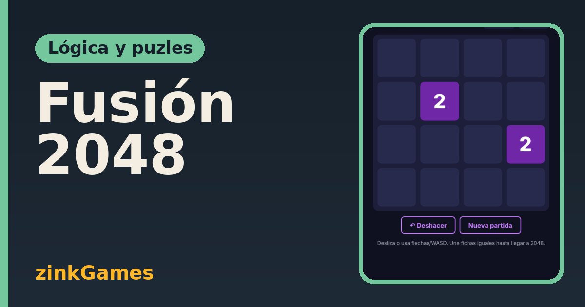 Captura del juego Fusión 2048: Desliza las fichas y une las que tengan el mismo número para llegar a 2048. Sin…